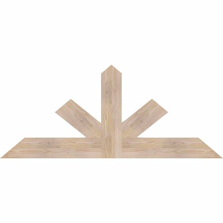 Ekena Millwork Saratoga Smooth Timber Gable Bracket, Douglas Fir, 60"W x 25"H x 1 1/2"D x 5 1/2"F, 10/12 Pitch GBW060X25X0206SAR00SDF